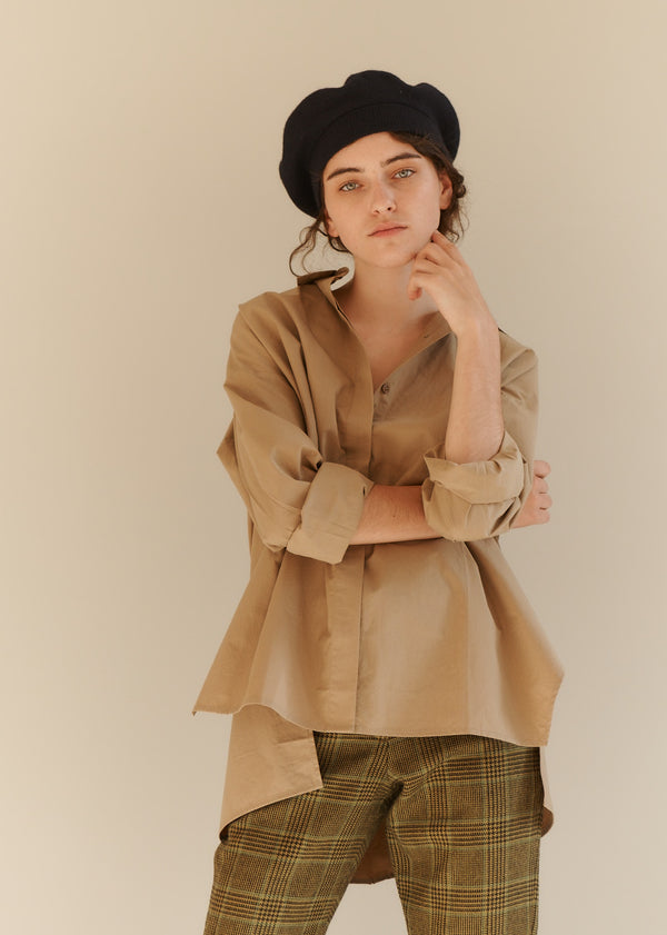 Caramel WOMAN A-LINE SHIRT - BROWN