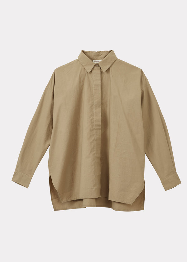 caramel WOMAN A-LINE SHIRT - BROWN