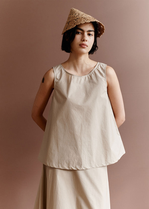 Caramel WOMAN A-LINE TOP - GREY