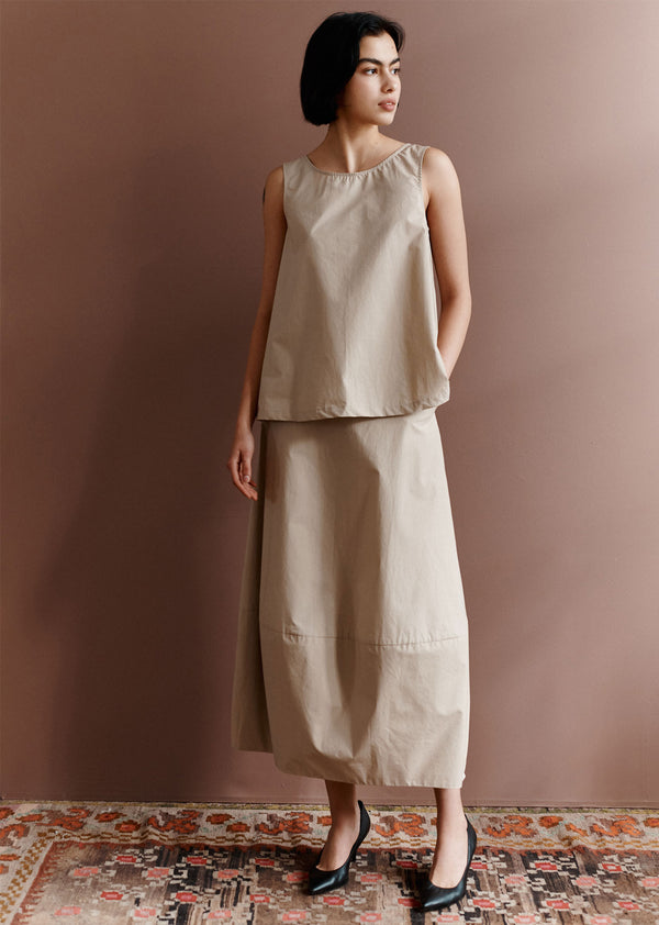 Caramel WOMAN A-LINE TOP - GREY