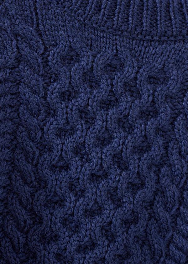 Caramel WOMAN ARAN JUMPER - DENIM BLUE