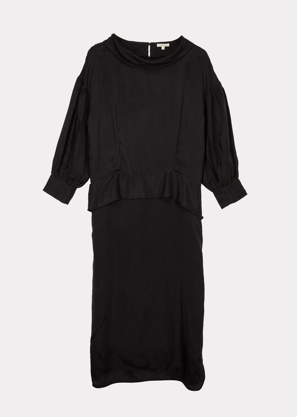 caramel WOMAN BELT DRESS - BLACK