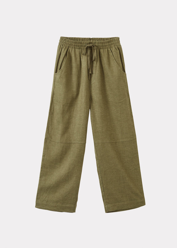 caramel WOMAN CAPER TROUSER - KHAKI