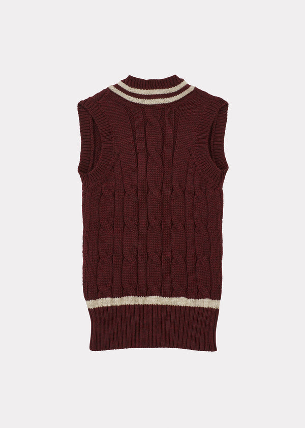 Caramel WOMAN CARDIFF KNIT VEST - BROWN