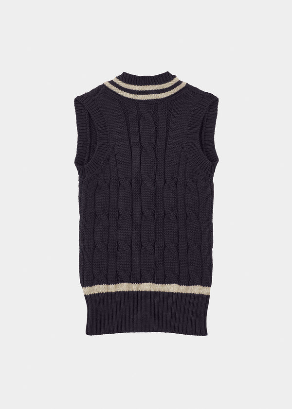 Caramel WOMAN CARDIFF KNIT VEST WOMAN - NAVY