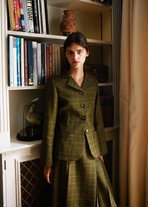 Caramel WOMAN JACKET - YELLOW / BLACK CHECK