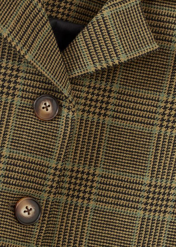 Caramel WOMAN JACKET - YELLOW / BLACK CHECK