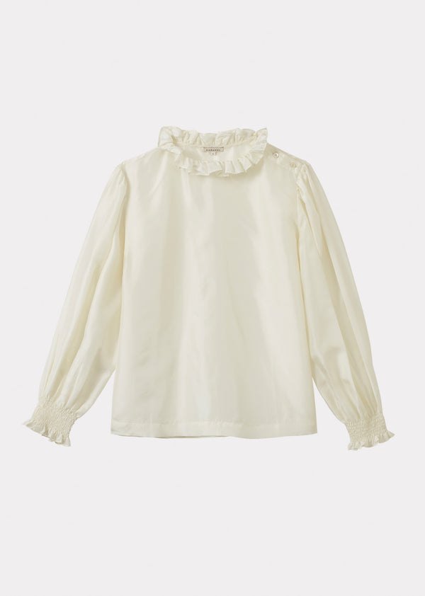 caramel WOMAN NEWCASTLE BLOUSE - OFF WHITE