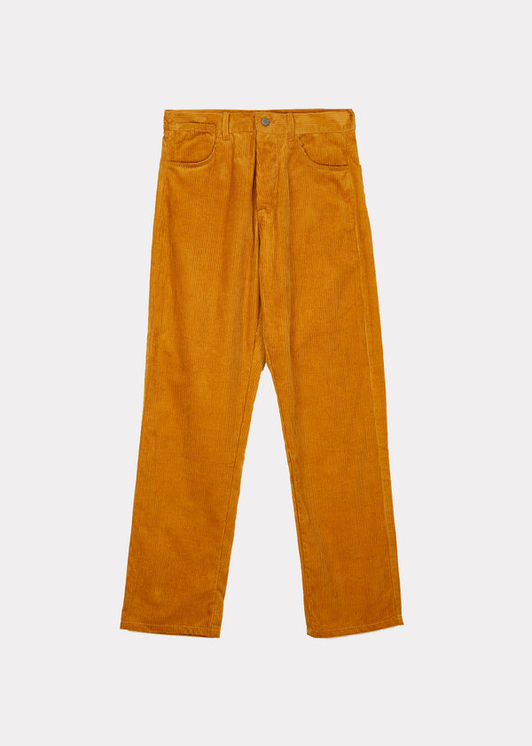 caramel WOMAN SLIM TROUSER - GOLD CORDUROY