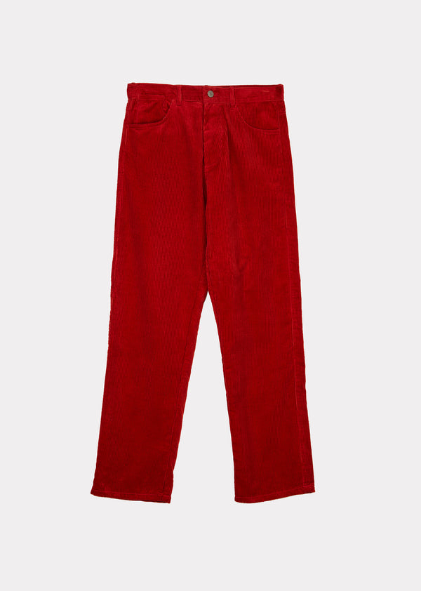 caramel WOMAN SLIM TROUSER - ORANGE CORD