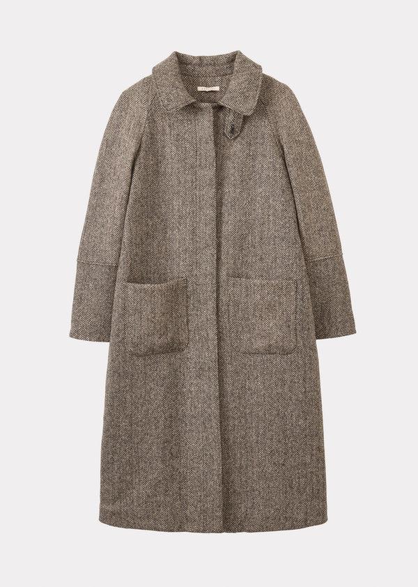 caramel WOMAN TUFF COAT - HERRINGBONE