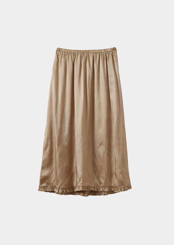 Caramel WOMEN'S FRILL SKIRT - BEIGE