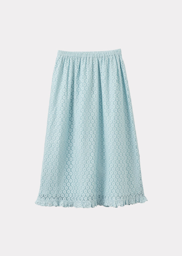 Caramel WOMEN'S FRILL SKIRT - LIGHT BLUE