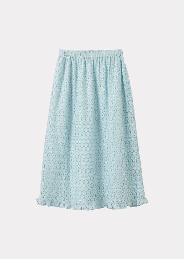 caramel WOMEN'S FRILL SKIRT - LIGHT BLUE