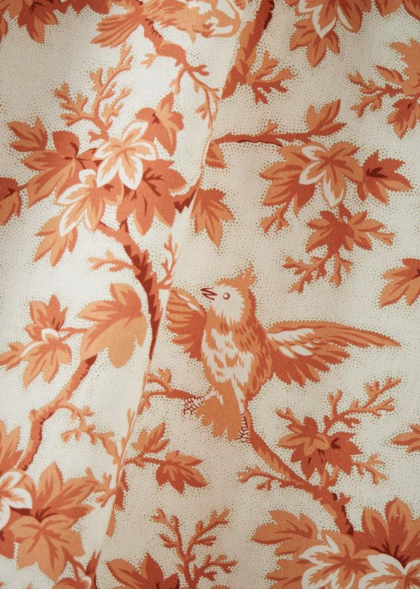 Caramel WOMEN'S NIGHT ROBE - ORANGE TREE TOP PRINT