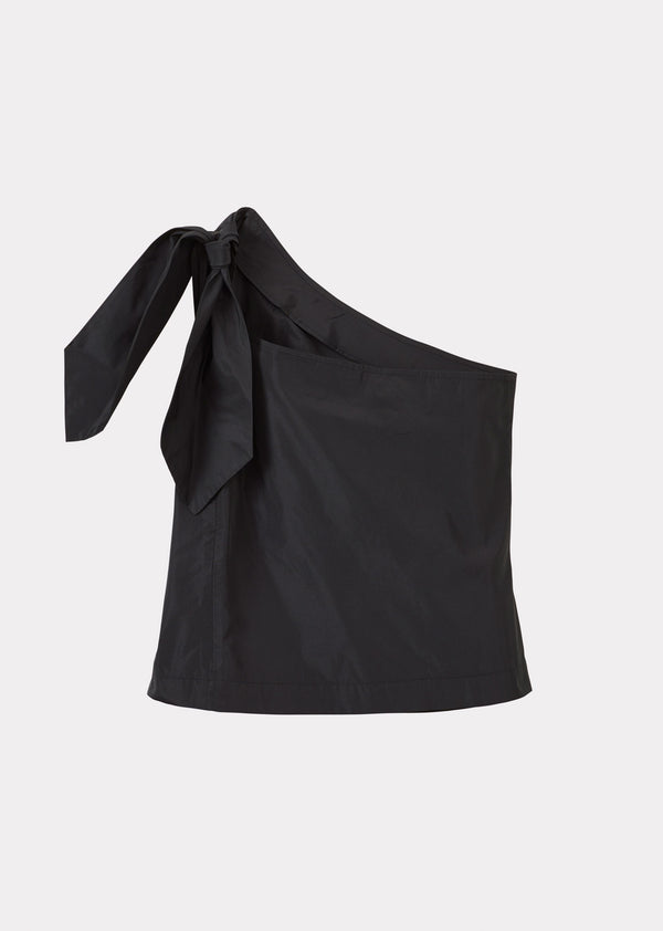 Caramel WOMEN'S ONE-SHOULDER TOP - BLACK