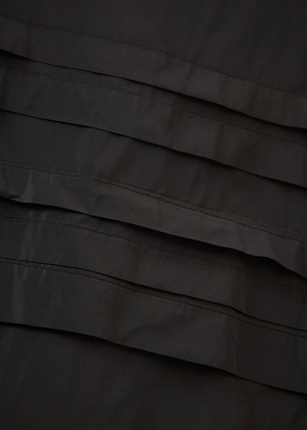 Caramel WOMEN'S TAFFETA TUCK DRESS - BLACK