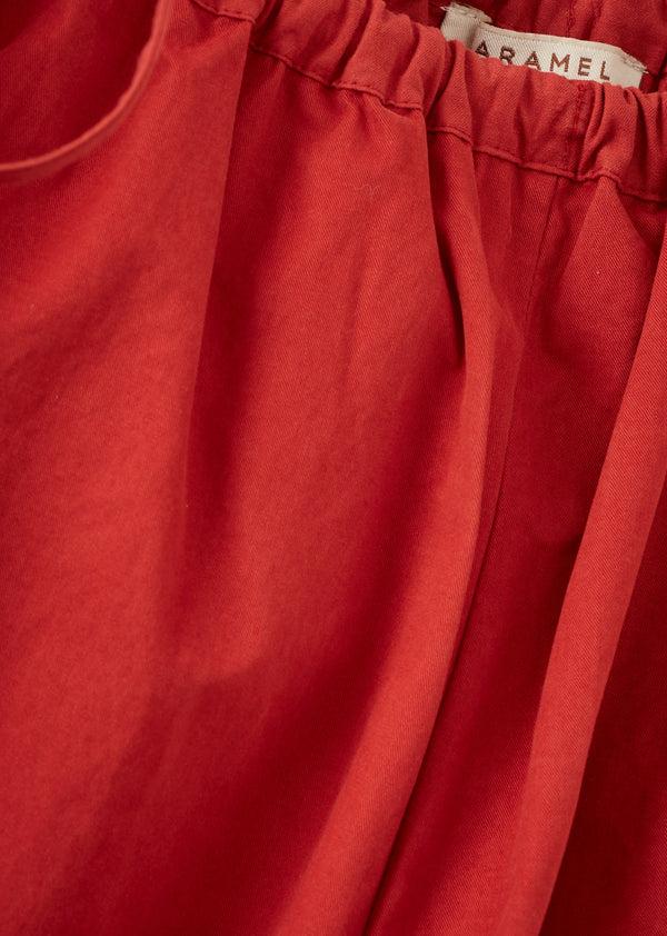 Caramel WOMEN'S TIE-DETAIL TROUSERS - RUST