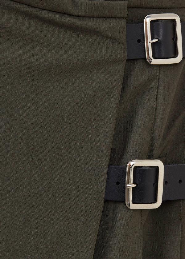 Caramel WOMEN'S WOOL KILT - GREEN