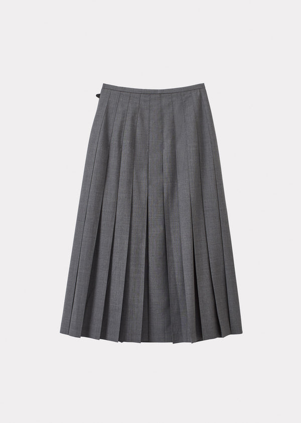 Caramel WOMEN'S WOOL KILT - GREY