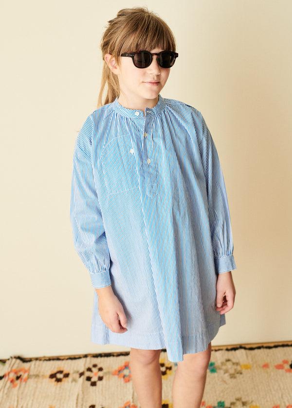 Caramel YEW DRESS - BLUE STRIPE