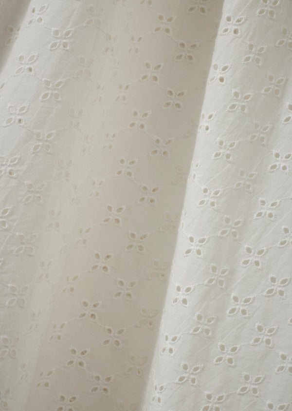 Caramel YEW GIRL'S COTTON DRESS - OFF-WHITE