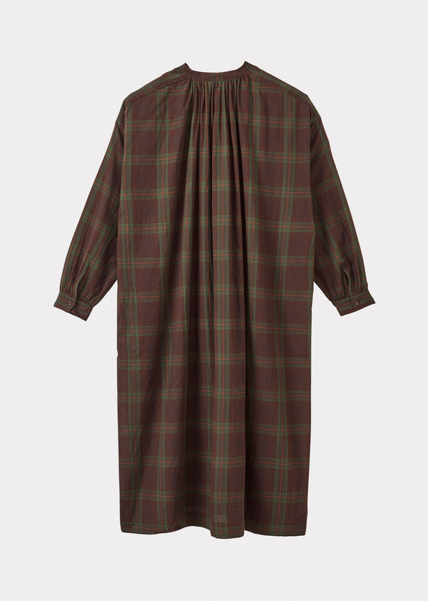 Caramel YEW WOMEN'S DRESS - BROWN/GREEN/TARTAN