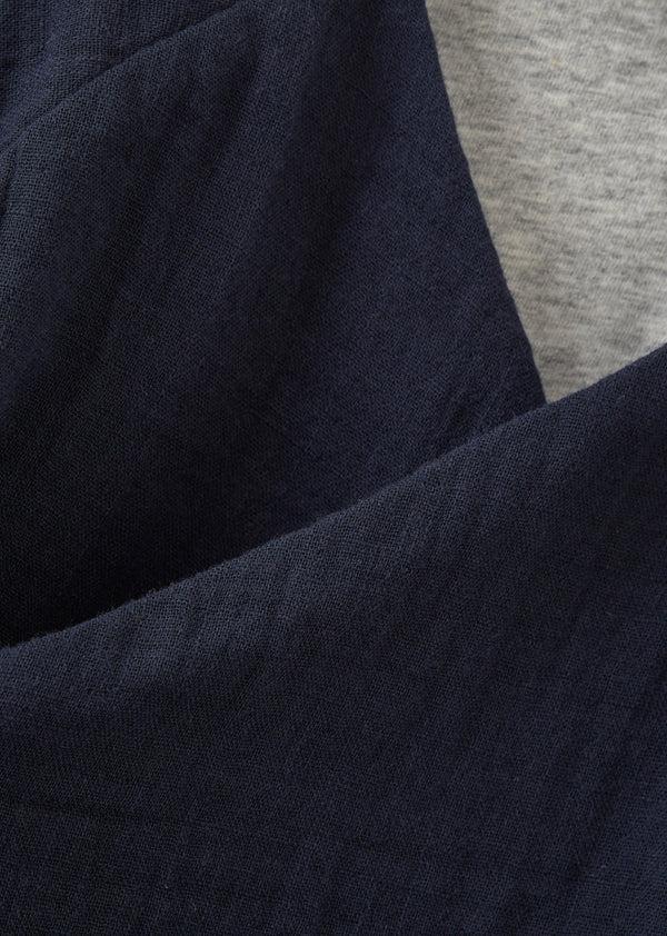 Caramel ZUCCHINI BABY COTTON ROMPER - NAVY