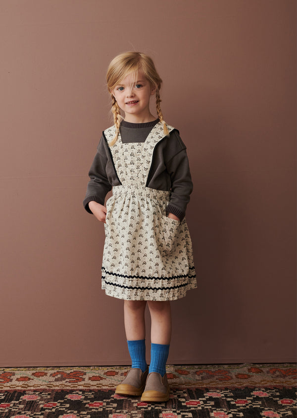 Caramel CAROLA GIRL'S COTTON SKIRT - POLKA DOT FLORAL