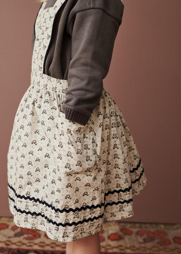 Caramel CAROLA GIRL'S COTTON SKIRT - POLKA DOT FLORAL