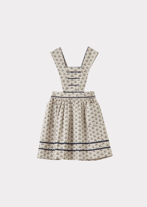 caramel CAROLA GIRL'S COTTON SKIRT - POLKA DOT FLORAL