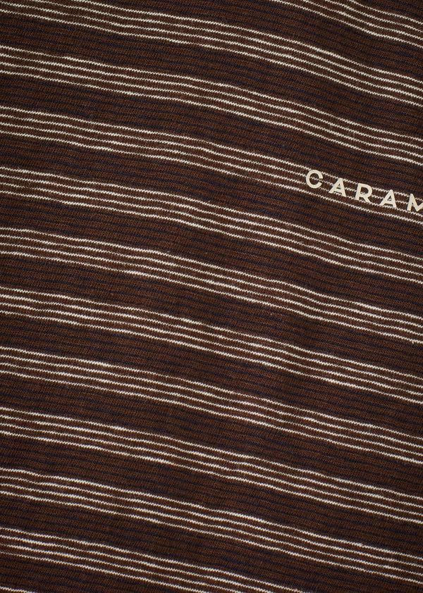 Caramel CASSIA CHILDREN'S TOP - BROWN / NAVY / ECRU STRIPE