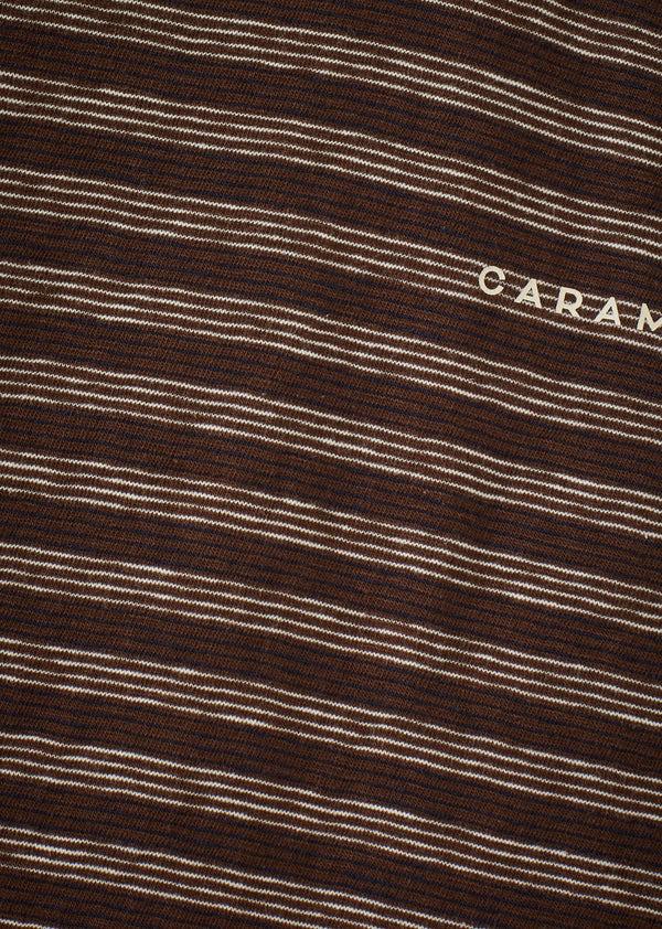 Caramel CASSIA CHILDREN'S TOP - BROWN / NAVY / ECRU STRIPE