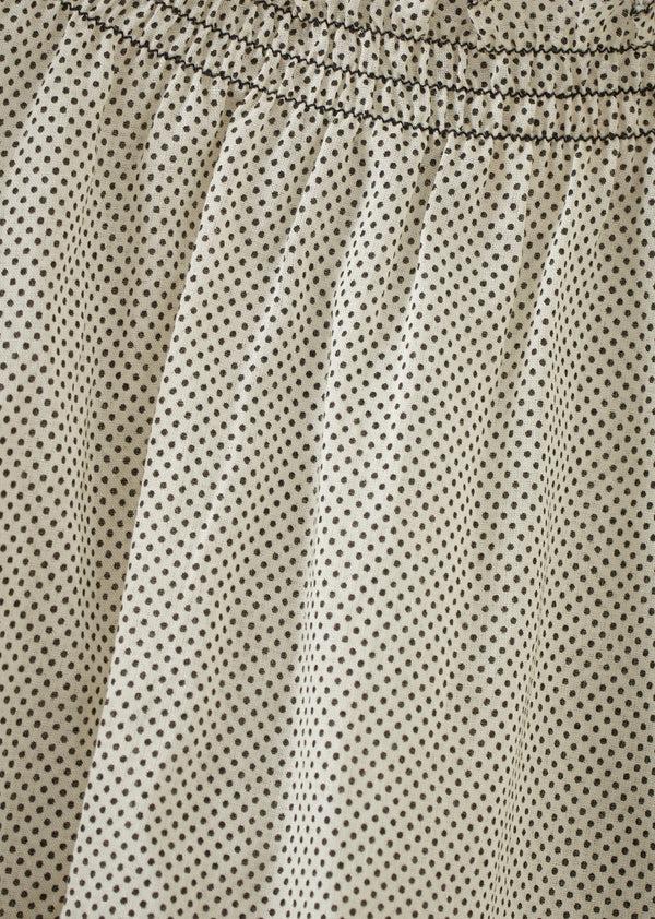 Caramel COSTMARY BABY COTTON BLOUSE - MINI WHITE POLKA DOT