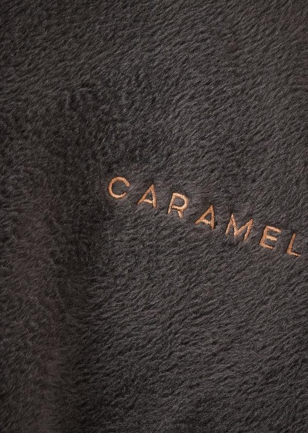 Caramel DARTMOOR CHILDREN'S COTTON MIX SWEATER - DARK GREY