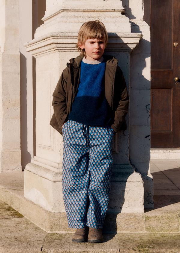 Caramel FALCON CHILDREN'S HEAVY COTTON TWILL PUFFER JACKET - KHAKI