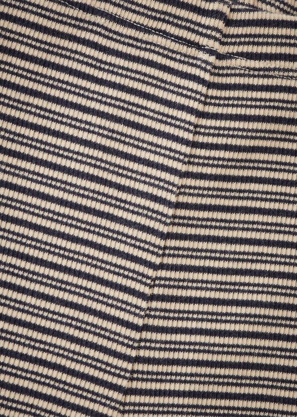 Caramel JUDD CHILDREN'S COTTON LEGGINGS - GREY / ECRU STRIPE