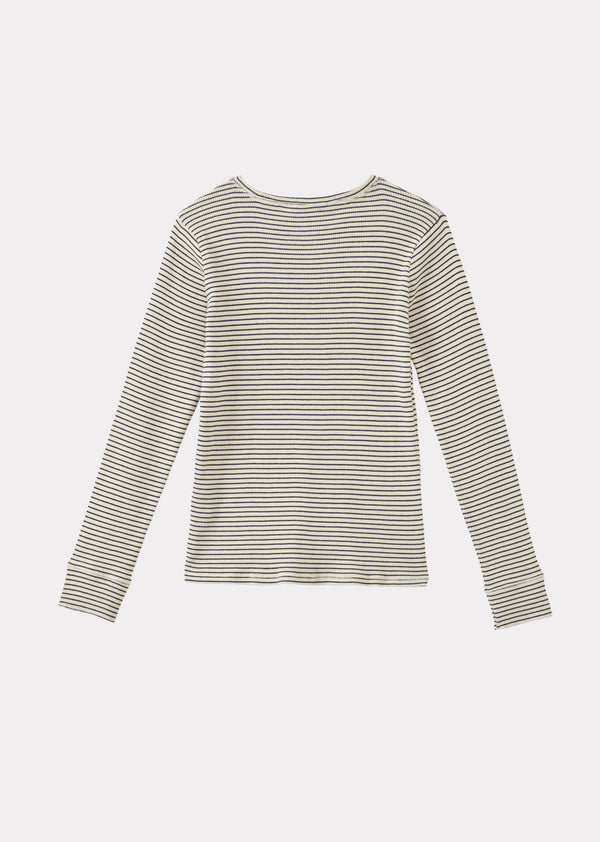 Caramel KISHON CHILDREN'S COTTON T-SHIRT - NAVY / CREAM