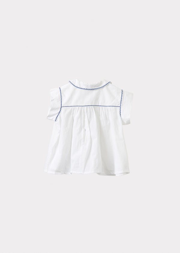Caramel LEMONGRASS BABY COTTON TOP AND BLOOMER SET - WHITE