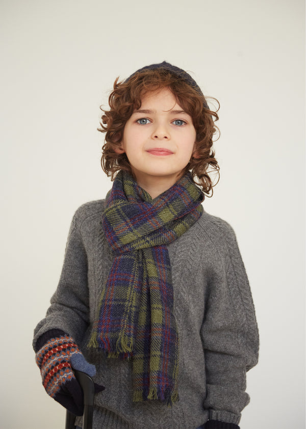 Caramel SCOUT CHILDREN'S CASHMERE JUMPER - NIGHT MIST