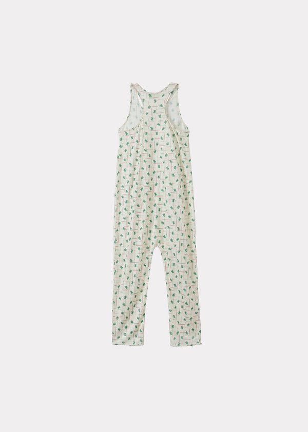 Caramel SWORDFISH CHILDREN'S COTTON ROMPER - ROSE POP GEO PRINT