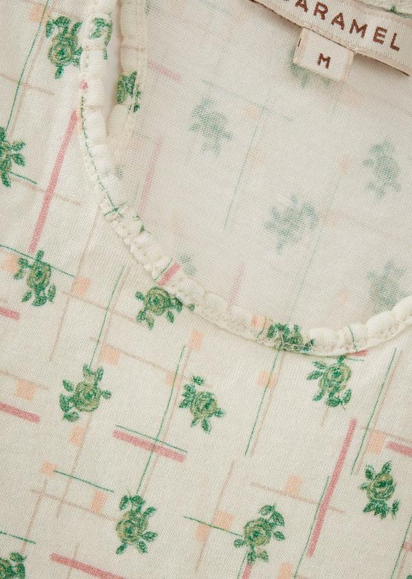 Caramel SWORDFISH COTTON BABY ROMPER - ROSE POP GEO PRINT