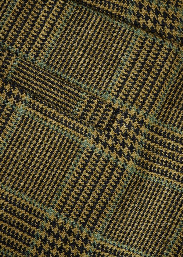 Caramel WOMAN KICK FLARE TROUSER - YELLOW / BLACK CHECK