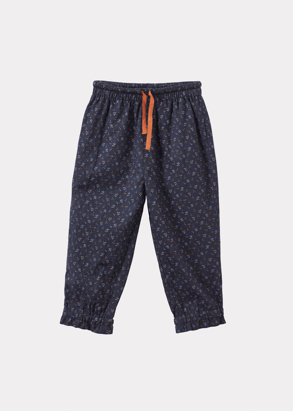 caramel WOODPIGEON CHILDREN'S COTTON TROUSERS - PIXEL PRINT