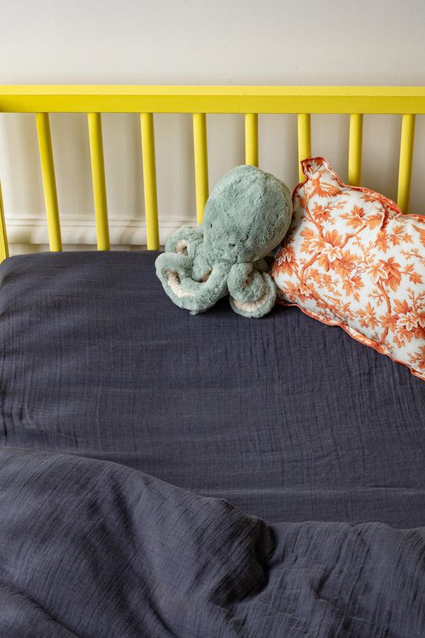 Caramel WOVEN SCATTER CUSHION - ORANGE TREE TOP PRINT