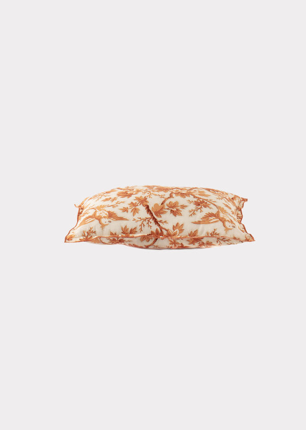 Caramel WOVEN SCATTER CUSHION - ORANGE TREE TOP PRINT