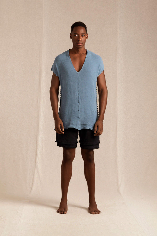 caravana ACOATL SHIRT - BLUE HEAVEN