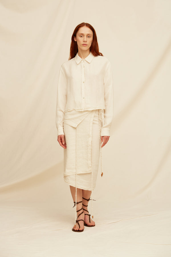 caravana AGUYAIN TOP - BONE