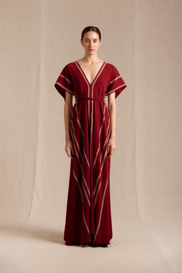 caravana BAYAT DRESS - CHERRY / DESERT ROSE