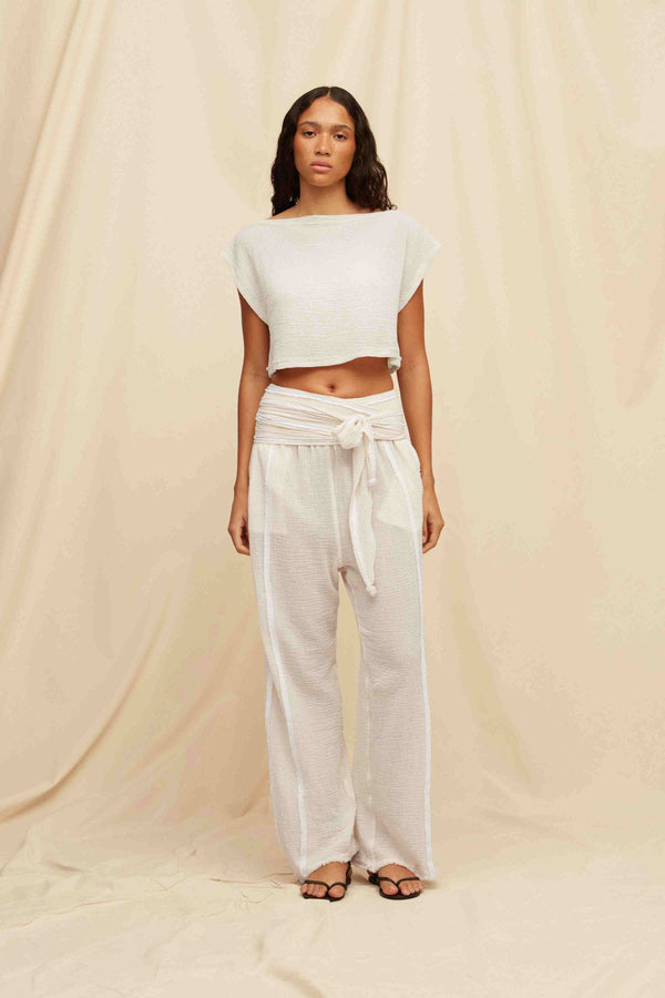 caravana BOE PANTS - NATURAL / WHITE